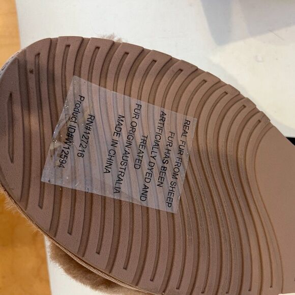 Emu Australia Naledi Sheepskin Sherpa Merino Wool Slides Brown Size 10 Slipper - Picture 6 of 9